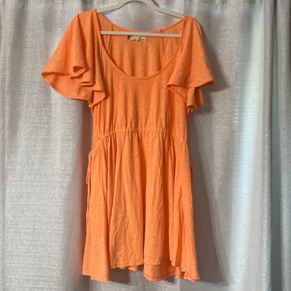 Free People Other - Free People FP Beach Neon orange bright large Cover Up Dress